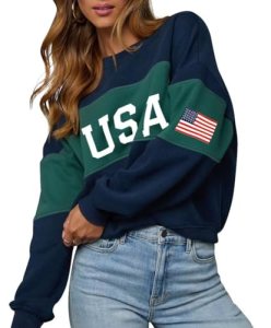 LEEDYA Women Sweatshirt Oversized Long Sleeve O Neck Pullover Sweatshirts Fall C