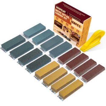 Drufelnt 128PCS Premium Micro Sander & Sandpaper Kit