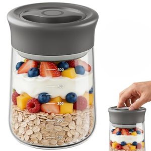 OURCABECUE Overnight Oats containers with Lids