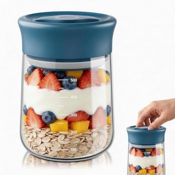 OURCABECUE Overnight Oats containers with Lids