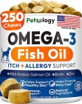 Omega 3 for Dogs – 250 Fish Oil Chews for Dog Shedding