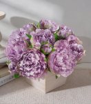 FancyPlus Artificial Hydrangea Flowers Arrangement in Wood Planter