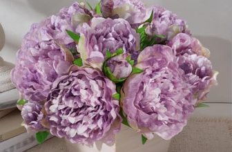 FancyPlus Artificial Hydrangea Flowers Arrangement in Wood Planter