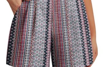 Feiersi Womens Casual Elastic Waist Wide Leg Suit Tailored Shorts Summer Dressy