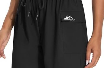 EZRUN Women’s 5″ Hiking Shorts Lightweight Quick Dry Athletic Shorts with Pocket