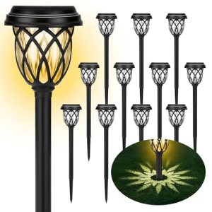 ruhotili Solar Lights Outdoor 12 Pack Solar Garden Lights Waterproof IP65 Solar