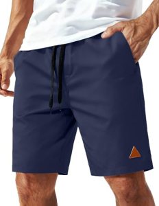 COOFANDY Mens Casual Cotton Shorts Drawstring Summer Beach Twill Chino Golf Shor