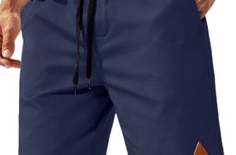 COOFANDY Mens Casual Cotton Shorts Drawstring Summer Beach Twill Chino Golf Shor