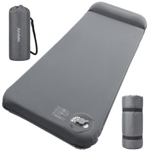 Memory Sleeping Pad, 3″ Ultra-Thick Outdoor Foam Camping Sleeping Mat with Pillo