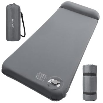 Memory Sleeping Pad, 3″ Ultra-Thick Outdoor Foam Camping Sleeping Mat with Pillo