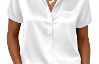 Zeagoo Satin Button Down Shirts for Women Silky Blouses Dressy Business Casual W
