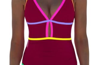 popvil Women One Piece Swimsuit 2026 Tummy Control Sexy Cutout Neon Color Block