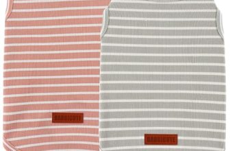 2Pack Dog Shirt Cotton Striped T-Shirts Stretchy Comfortable Pet Vest for Puppy