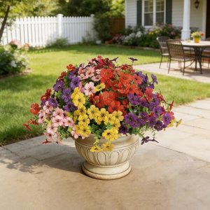Senjie 12 Bundles Artificial Flowers Bulk for Outdoor Decor