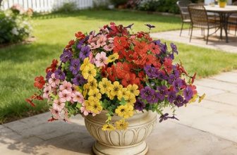 Senjie 12 Bundles Artificial Flowers Bulk for Outdoor Decor