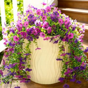 Fanfantoey Artificial Flowers for Outdoors Fake Hanging Decoration