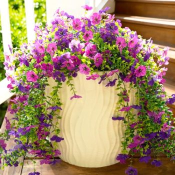 Fanfantoey Artificial Flowers for Outdoors Fake Hanging Decoration