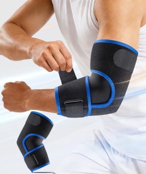OXYSAIKO Elbow Brace for Tennis Elbow & Tendonitis- Adjustable Compression Sleev