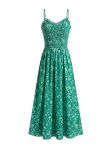 Womens Floral Maxi Dress Spaghetti Strap