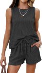 Ekouaer Womens Summer 2 Piece Shorts Set Sleeveless Matching Sets 2026 Lounge Be