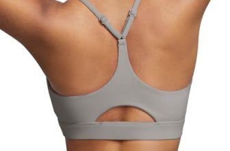 BRXL Womens Sports Bras Y Back Low Impact Sports Bra Adjustable Straps Grey Spor