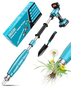 SEESII Stand-Up Weed Puller Tool with 40″-47″ Adjustable Handle