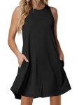 ANRABESS Women Summer Dress Built in Bra 2026 Casual Sleeveless Beach Sundress F