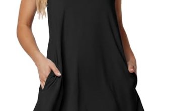 ANRABESS Women Summer Dress Built in Bra 2026 Casual Sleeveless Beach Sundress F