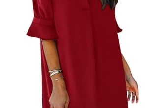 KISSMODA Womens Summer Dresses 2026 V Neck Casual Loose Flowy Shift Dress Weddin
