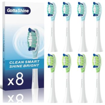 3D Contoured Replacement Toothbrush Heads Compatible with Philips Sonicare
