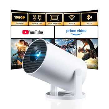 [Built-in Apps] CLOKOWE Mini Projector with WiFi and Bluetooth