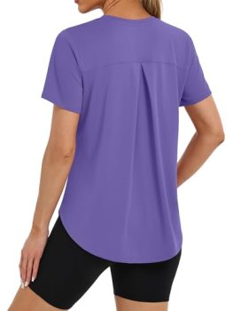 BKRIVE Gym Clothes for Woman Summer Short Sleeve Quick Dry Breathable Golf Runni