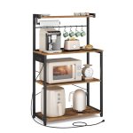 VASAGLE BARNET Collection – Kitchen Bakers Rack with Power Outlet