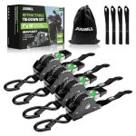 JUUMLL Retractable Ratchet Straps (4-Pack) 1” x 10ft – 1