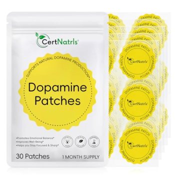 Dopamine Patches, 30 Vegan Mood Support Patches to Promote Emotional Balance