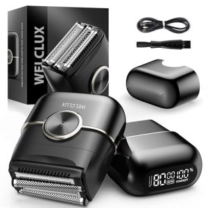Welclux Rechargeable Electric Razor for Men: Mini Foil Shavers for Men with 4 Fl