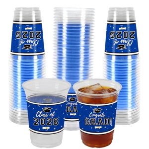 Labrostar 50Pcs Graduation Decorations 2026 Disposable Graduation Cups Congrats