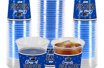 Labrostar 50Pcs Graduation Decorations 2026 Disposable Graduation Cups Congrats