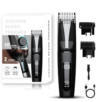 TEPOTZ Vacuum Beard Trimmer for Men