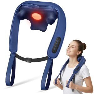 Musugy Neck Massager with Heat : Cordless Neck and Shoulder Massager for Pain Re