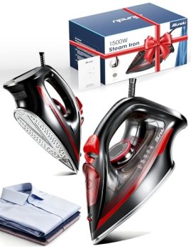 Sundu Steam Iron for Clothes with Rapid Heating Ceramic Coated Soleplate