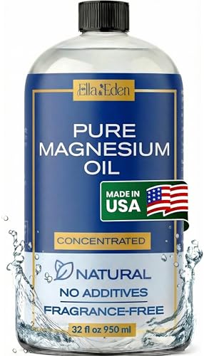 Ella & Eden Pure Magnesium Oil – 32 Oz Refil Bottle -Topical Magnesium oil for F