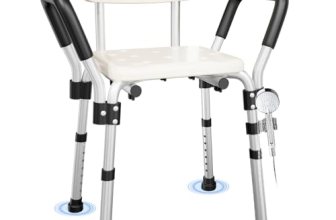 Shower Chair for Inside Shower with Arms and Back