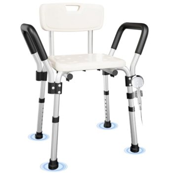 Shower Chair for Inside Shower with Arms and Back
