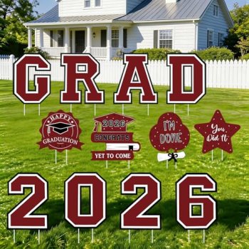 Graduation Decorations 2026 12Pcs Graduation Yard Signs Class of 2026 Outdoor Wa