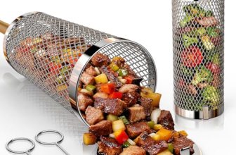 Basinel Rolling Grill Basket 2-Pack