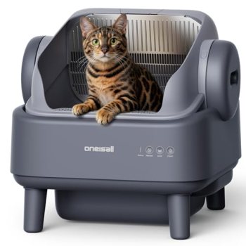 oneisall Ease S1 Self Cleaning Litter Box: Open-Top Automatic Cat Litter Box for