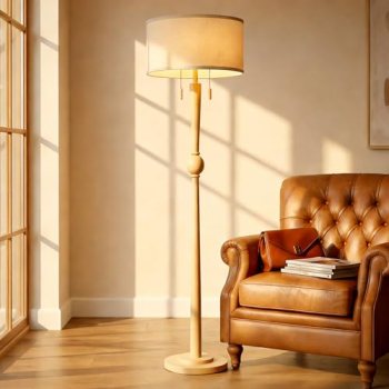 MOFFE 62.8″ Solid Wood Floor Lamp