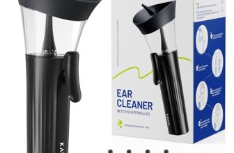 KAUGIC Ear Wax Cleaner – One-Hand Ear Wax Removal Kit Manual Ear Irrigation Flus