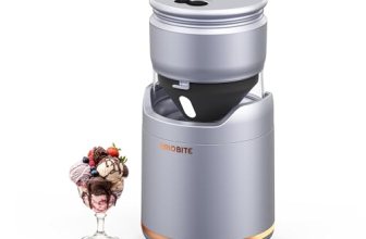 BRIOBITE Ice Cream Maker,Rechargeable Soft Ice Cream Machine with Low Noise